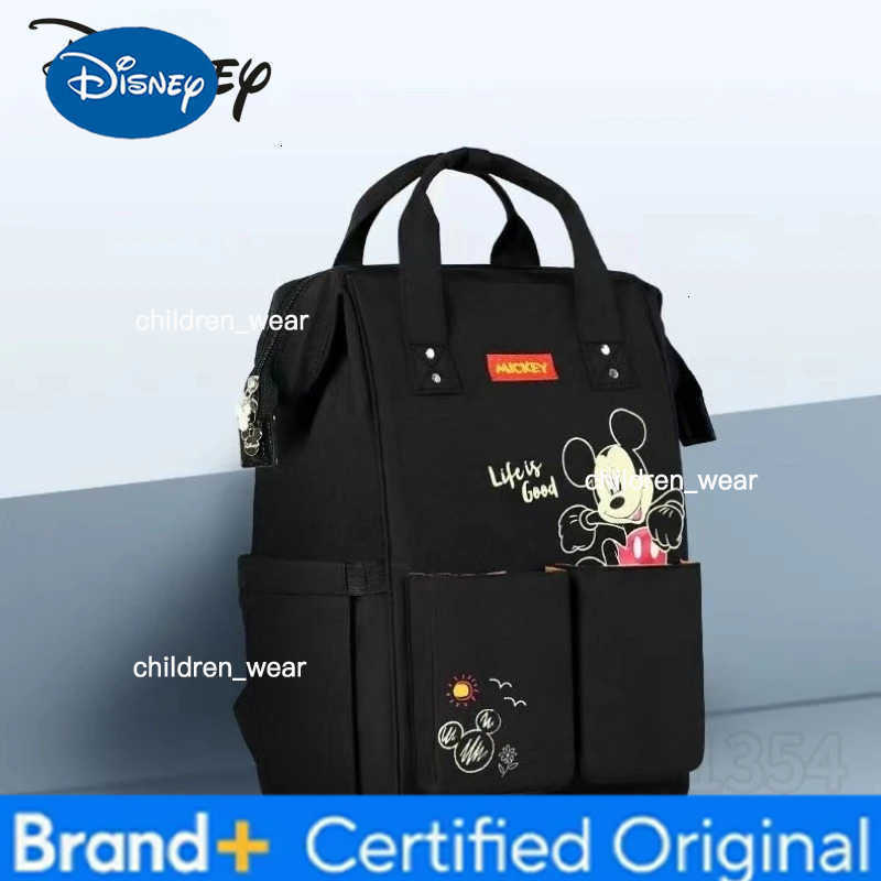 Disney Mickey New Diaper Bag Backpack Luxury Brand Original Baby Diaper Bag Backpack Cartoon Baby Diaper Bag Multifunctional H260305