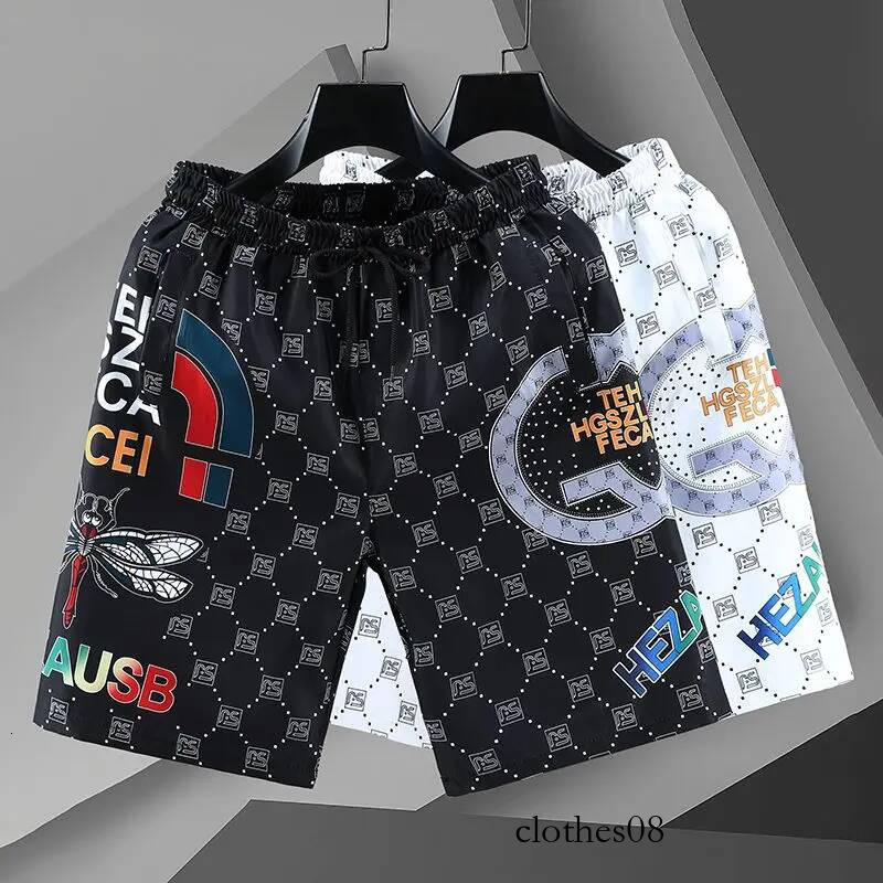 Men's outer shorts wear trendy quick-drying ruffian handsome men's summer ice silk beach pants