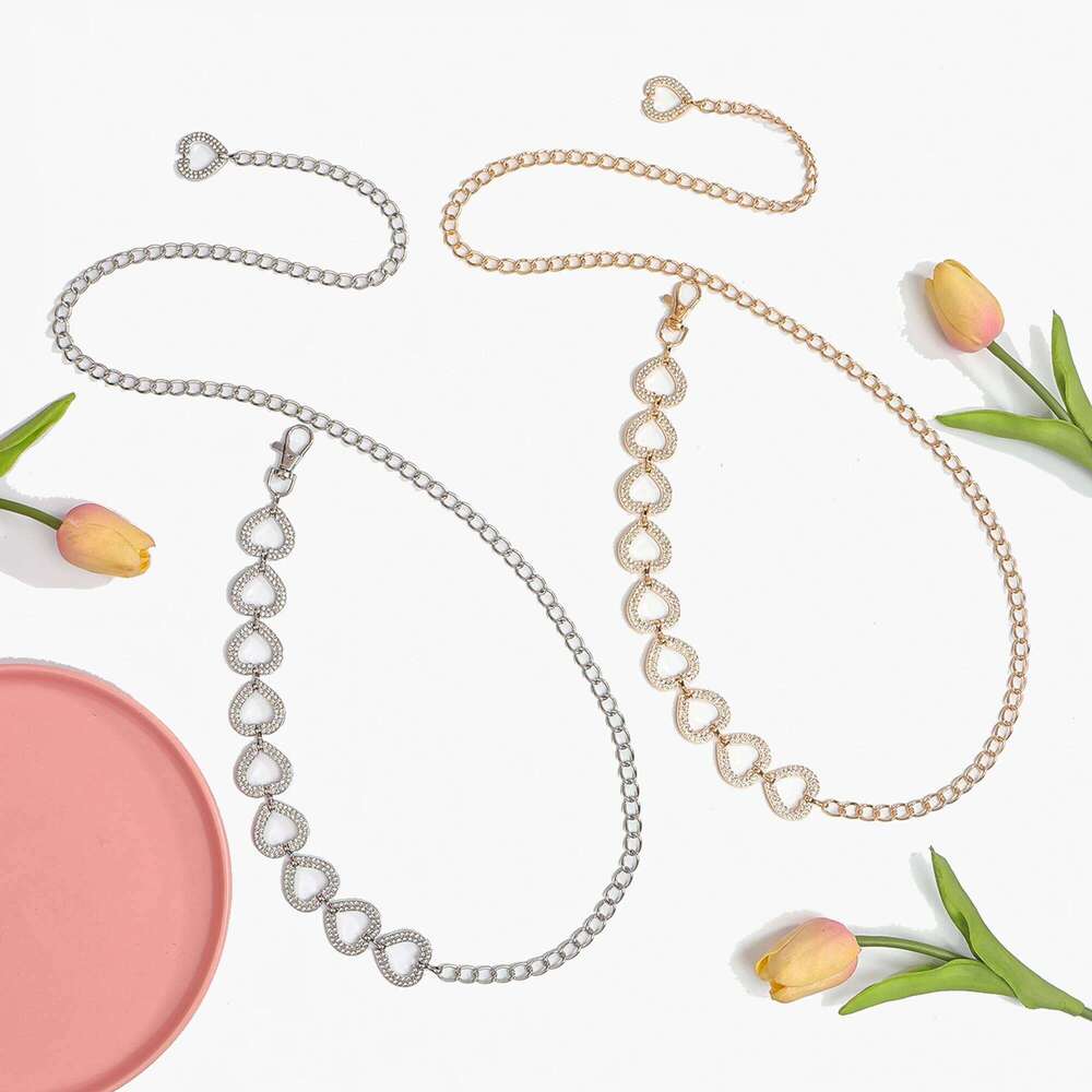 New love-themed geometric retro Bohemian chain, paired with skirt and pants, stylish waist chain S260304