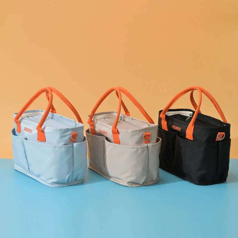 Baby stroller storage bag, large capacity multi compartment handbag, used for carrying diapers, toys, snack bottles Z260304