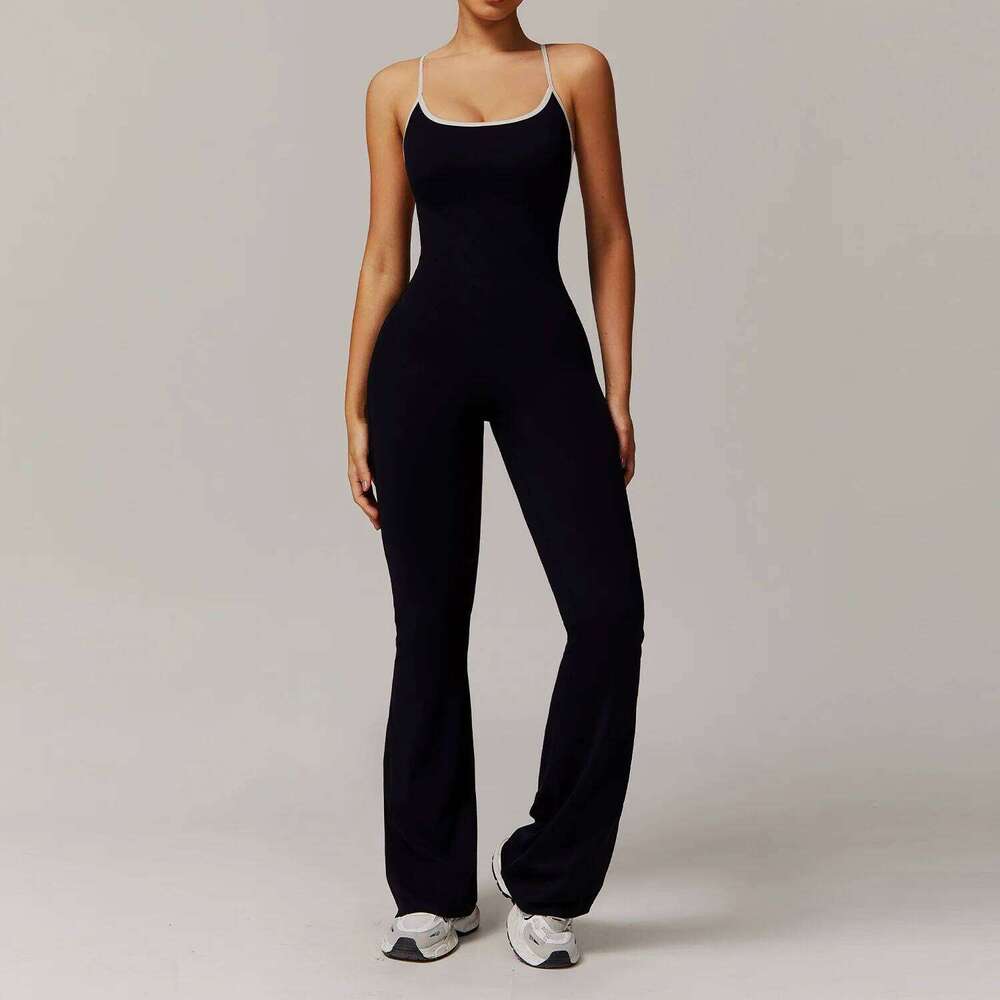 Women Slim Gym Jumpsuit V- Casual Fitness Rompers Female Sports Workout Playsuit Activity Streetwear Overall Sportswear 26H0305