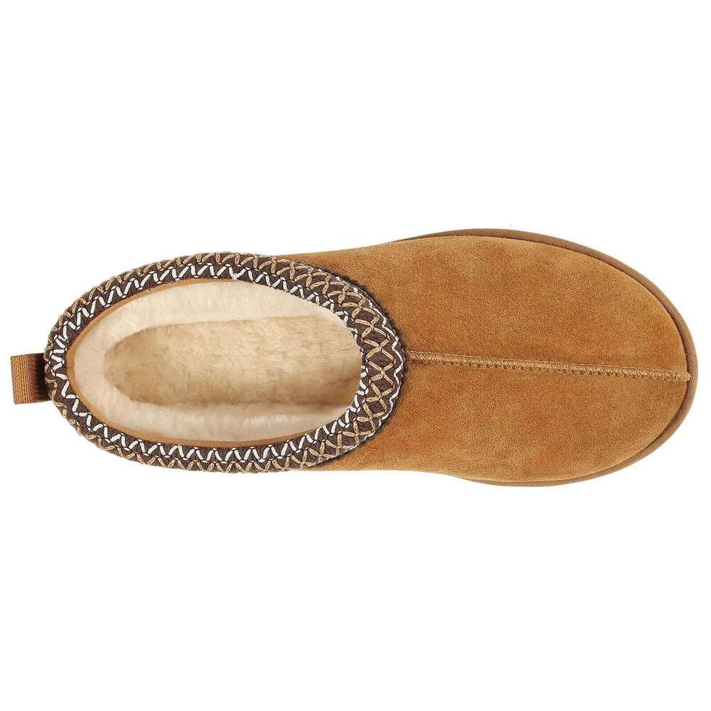 KIDMI New Genuine Women's Fuzzy Suede Fluffy Winter Soft Warm Nonslip Plush Shoes Home Cotton Slippers Men