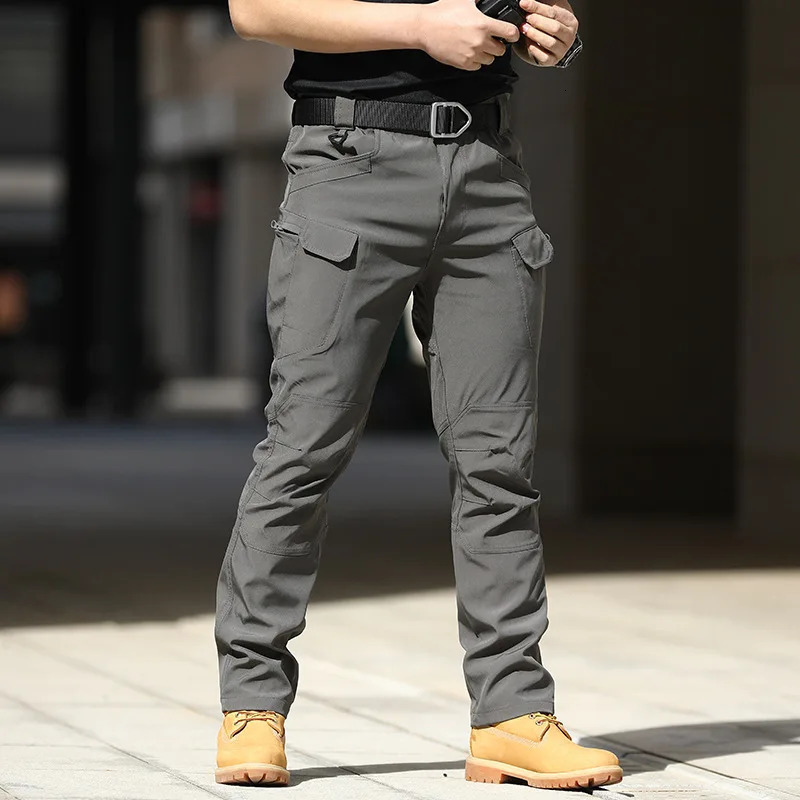 CHRLCK Mens Anti-scratch Tactical Pants Elasticity Hiking Trousers Men Waterproof Hunting Fishing Camping Pants Wear-resistant 260304