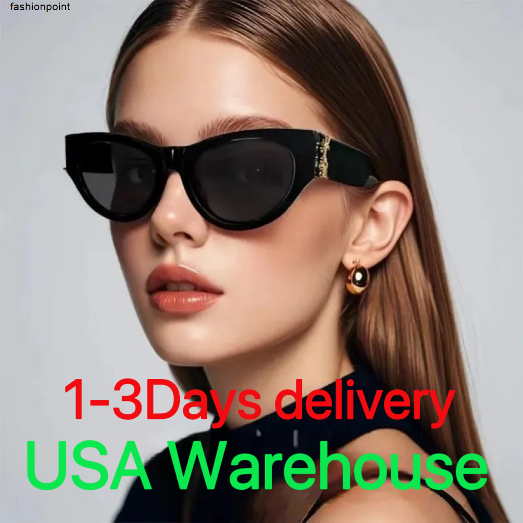 Sunglasses Fashion Designer Sunglasses Women Cat Eyes Glasses Womens Sunglass UV400 Polarized Glass Lens With Box