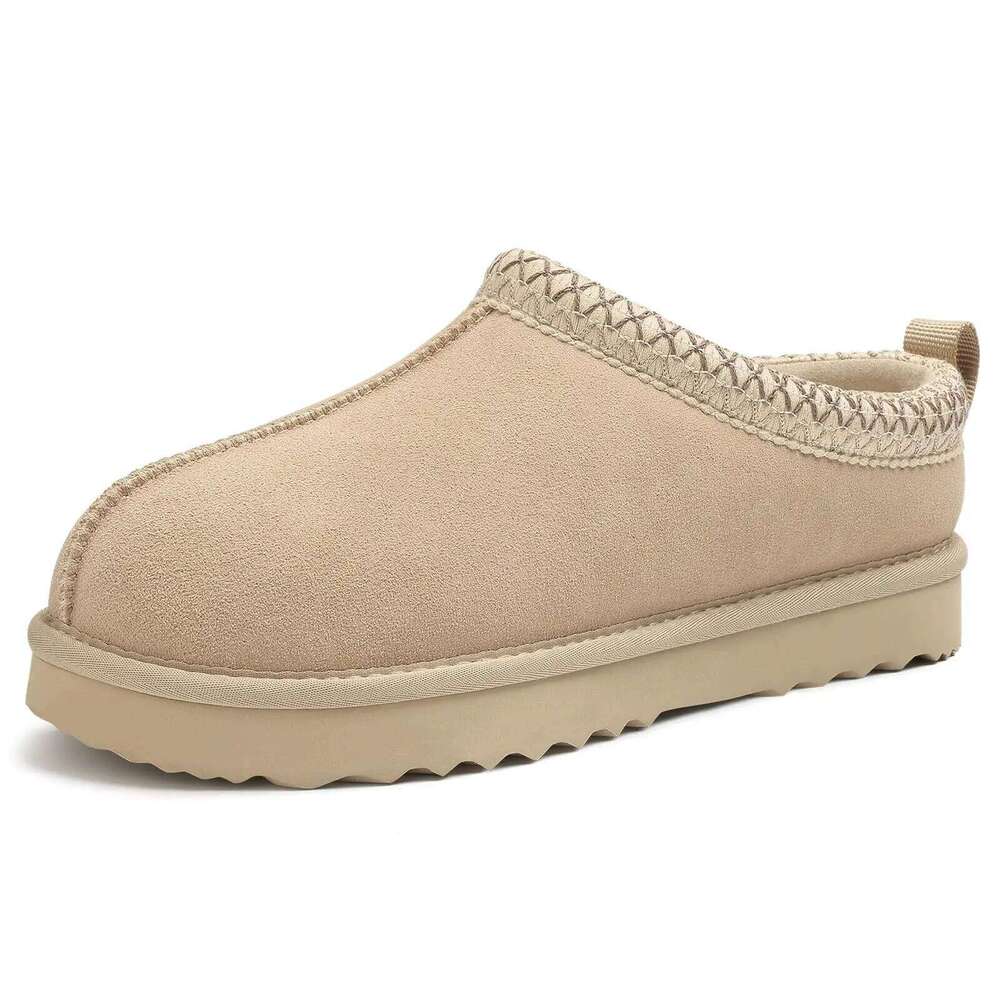 KIDMI Winter Genuine Suede Warm Fuzzy Water Resistant Women Fur Soft House Slippers