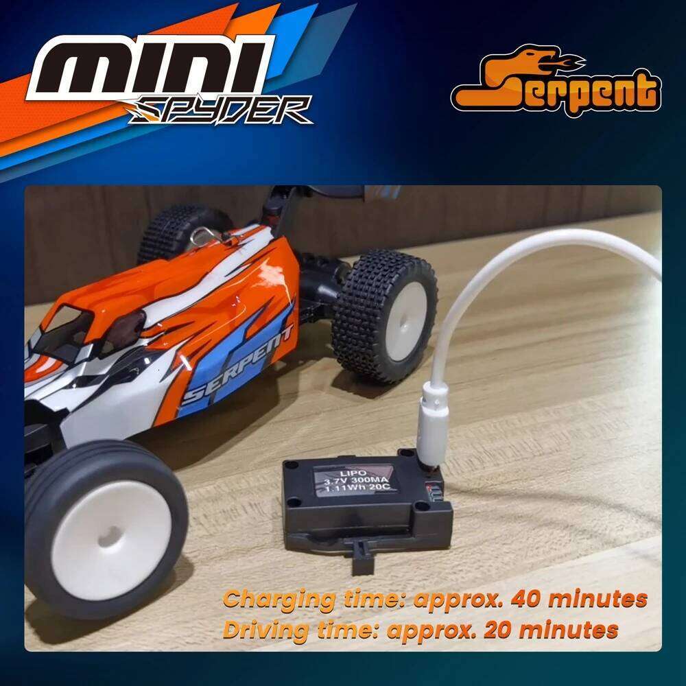 Serpent 1:24 Mini with Gyro 2.4GHz Off-Road RC RTR Remote Control Car Electric Toys for Adults and Kids Z260304