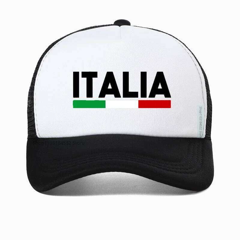 Italia Italy Italian Flag Baseball Cap Unisex Adjustable Snapback hats Classic Mesh Breathable Trucker hat Outdoor Visor caps Y260304