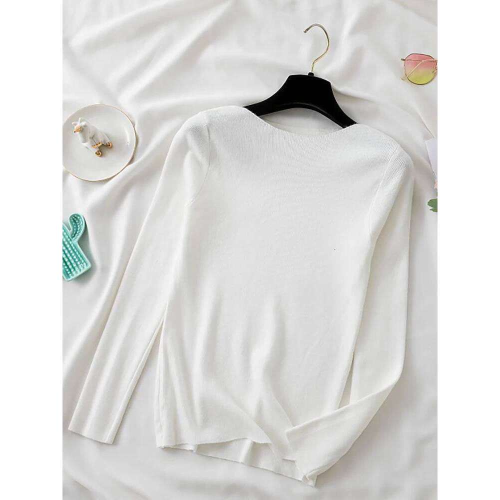 Women Sweaters Slim Knitted Pullovers High Quality Simplicity Warm Sweater Female O-neck Basic Solid Casual Top XJ260305