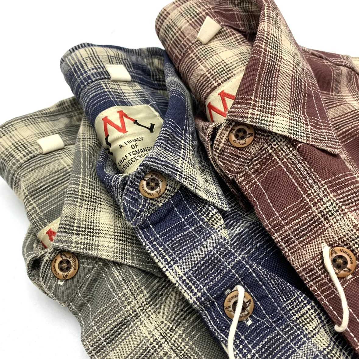 100 Cotton Retro Plaid Shirt Mens Loose Casual Long Sleeve Shirt M260305