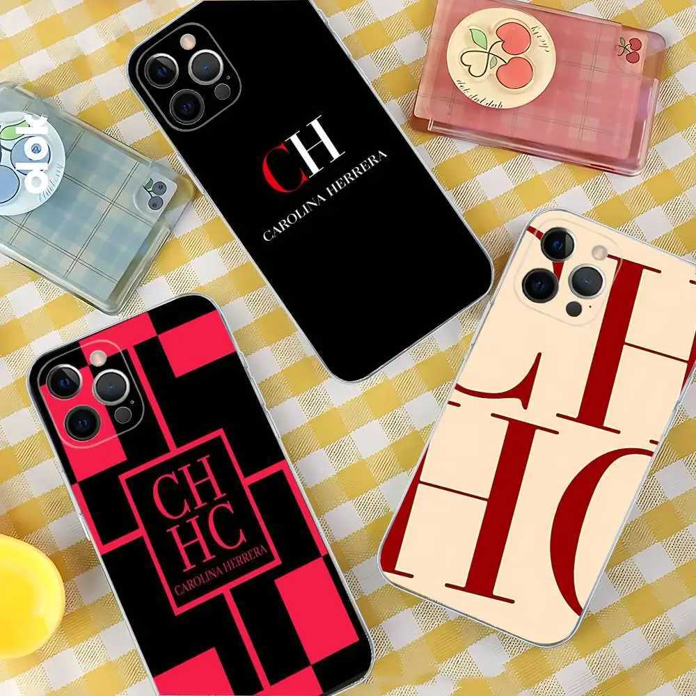 CH Monogram Clear Phone Case Fashion Shockproof Cover for iPhone 17 16 15 14 13 12 11 Pro Max PlusT260305