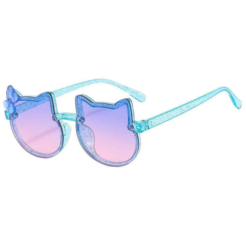 Cat Ears For Kids Girls Boy Outdoor Sun Children Cute Animal Cartoon Sunglasses Protection Glasses Z260304