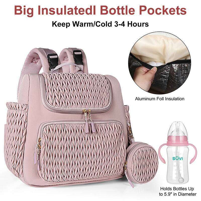 Buylor Large Capacity Mom Fashion For Mothers Baby Stroller Hanging Bag Mommy Totes Outdoor Travel Backpack Z260304