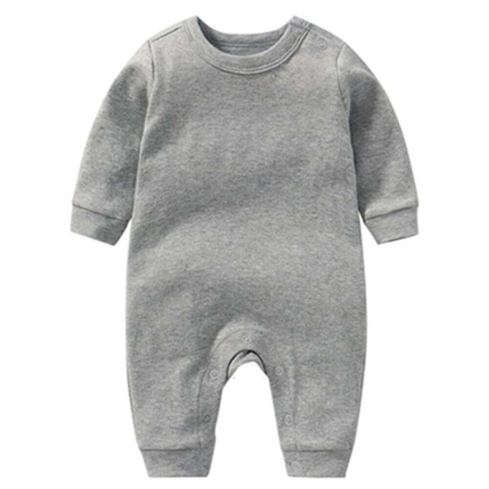 Christmas Baby Romper Long Sleeve Cotton Solid Color Spring Autumn Newborn Jumpsuit Unisex Infant Clothes For Boys Girls Z260304