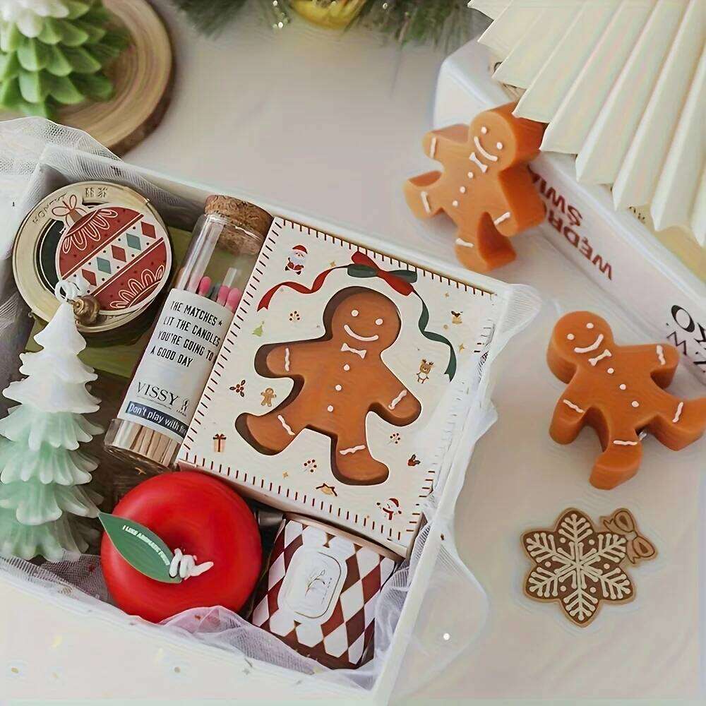 1 Piece Gingerbread Scented Candle - Perfect for Christmas, Weddings, Home Decoration, Birthdays and Other Occasions W260304 W260305