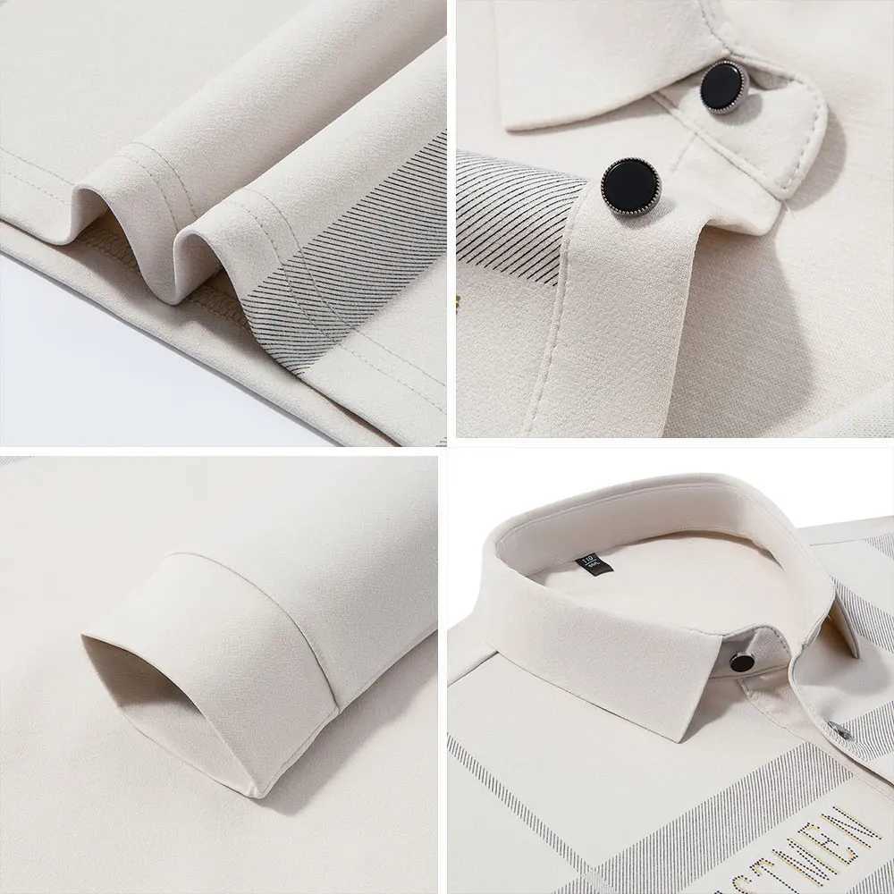 BROWON 2025 Spring Autumn Casual Shirt Man Plaid Pattern Soft Comfortable Long SLeeve Business Office Shirt Men M260305