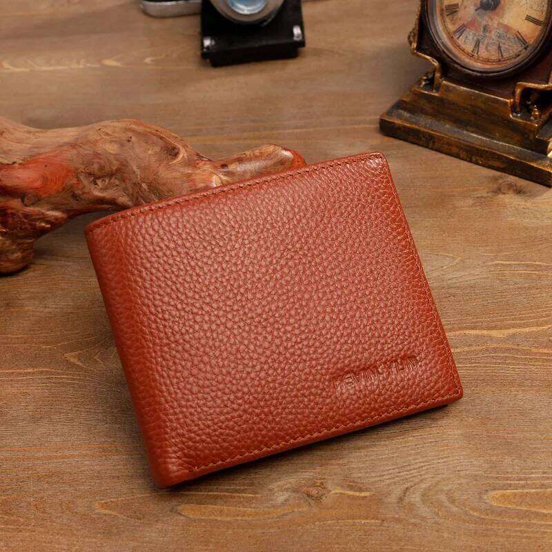 Fashion men wallets genuine leather short design male bifold wallet ID credit card holder purse C260304
