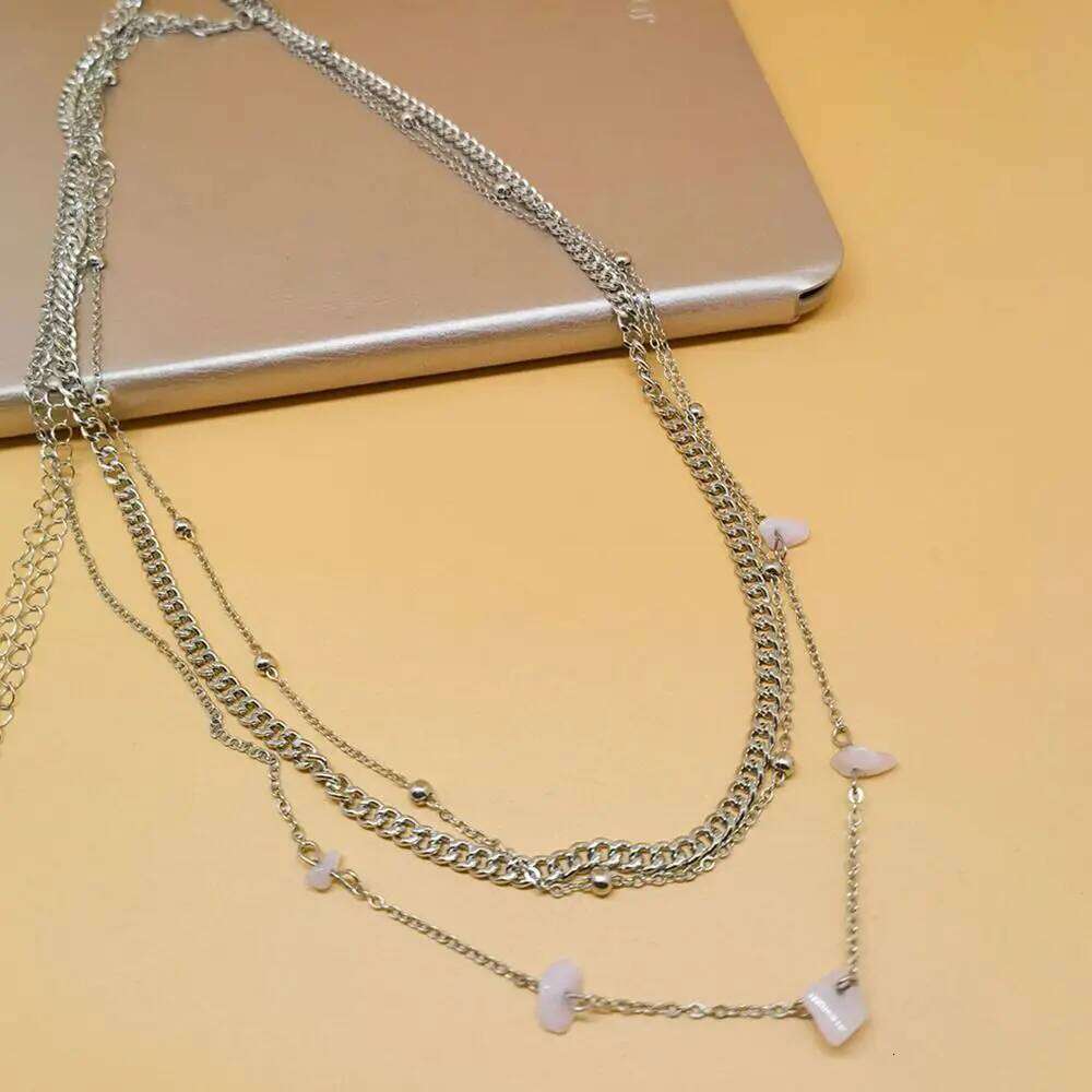 1Pcs Metal Alloy Rhinestone Waist Gold Multilayer Butterfly Shell Tassel Pendant Waistband Crystal Belly Body Chain S260304