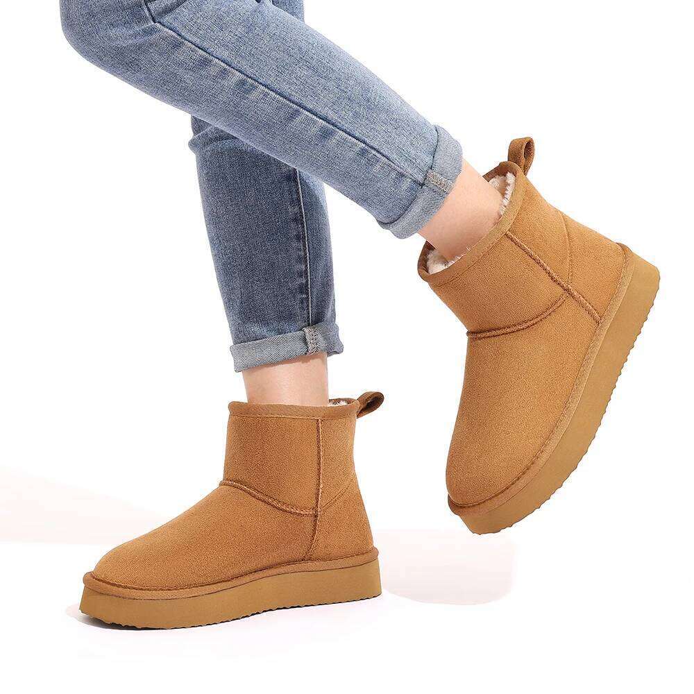 Kidmi Fashion Brand Snow Winter Warm Platform Outdoor Fuzzy Antiskid Home Women Waterproof Boots