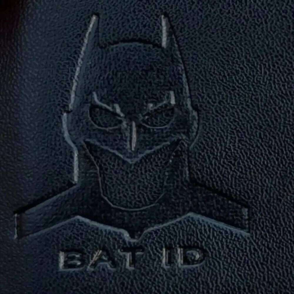 Bat ID Slim Leather Card Holder Case Wallet With Super Hero Mask Gift For Dad Son Boyfriend Husband Anniversary Birthday C260304