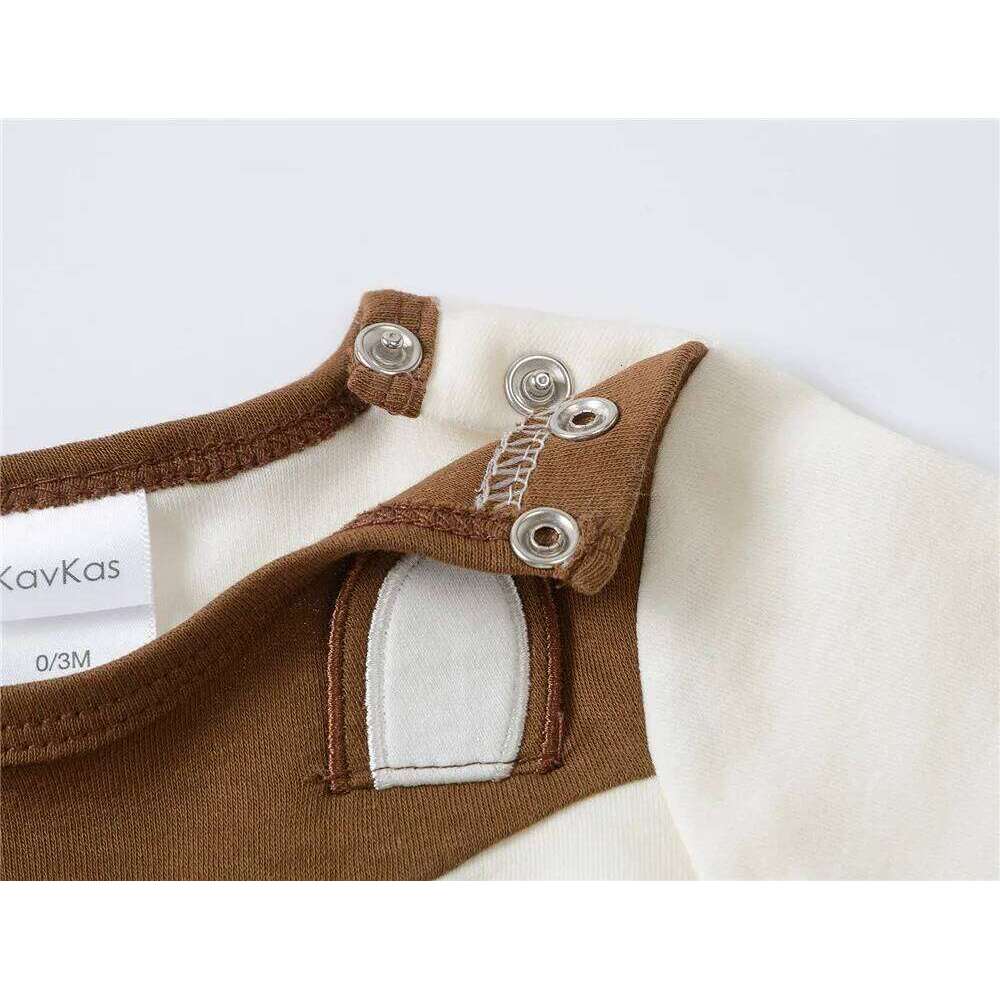 Kavkas Long Sleeve Baby Boy Rompers 100% Cotton O-Neck Newborn Jumpsuit 0-12M Fox Print Infant Clothes Z260304