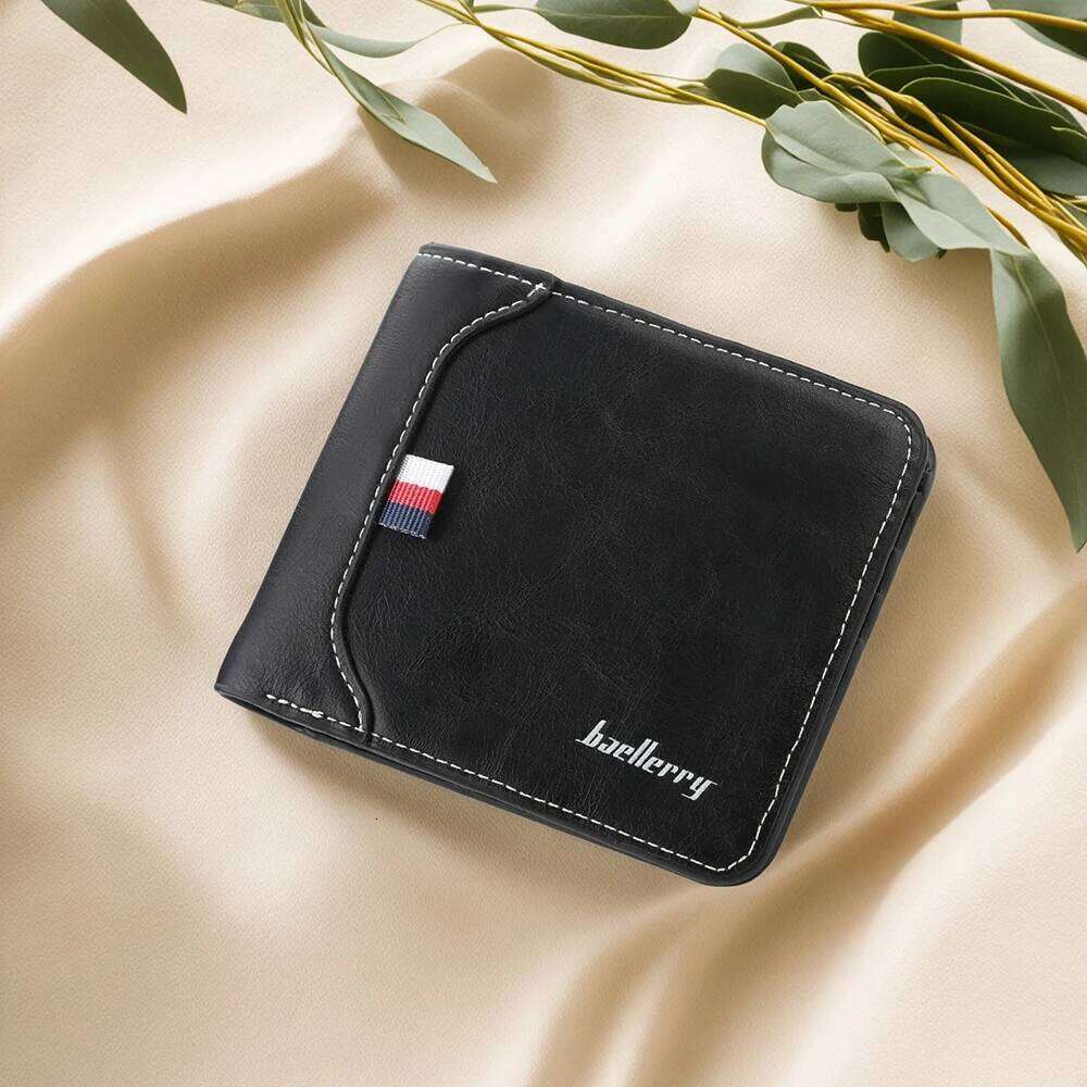 Men's Short Pu Leather - Baellerry Ultra Thin Card Organizer for Cash/Coins | RFID Safe Small Pocket Wallet C260304