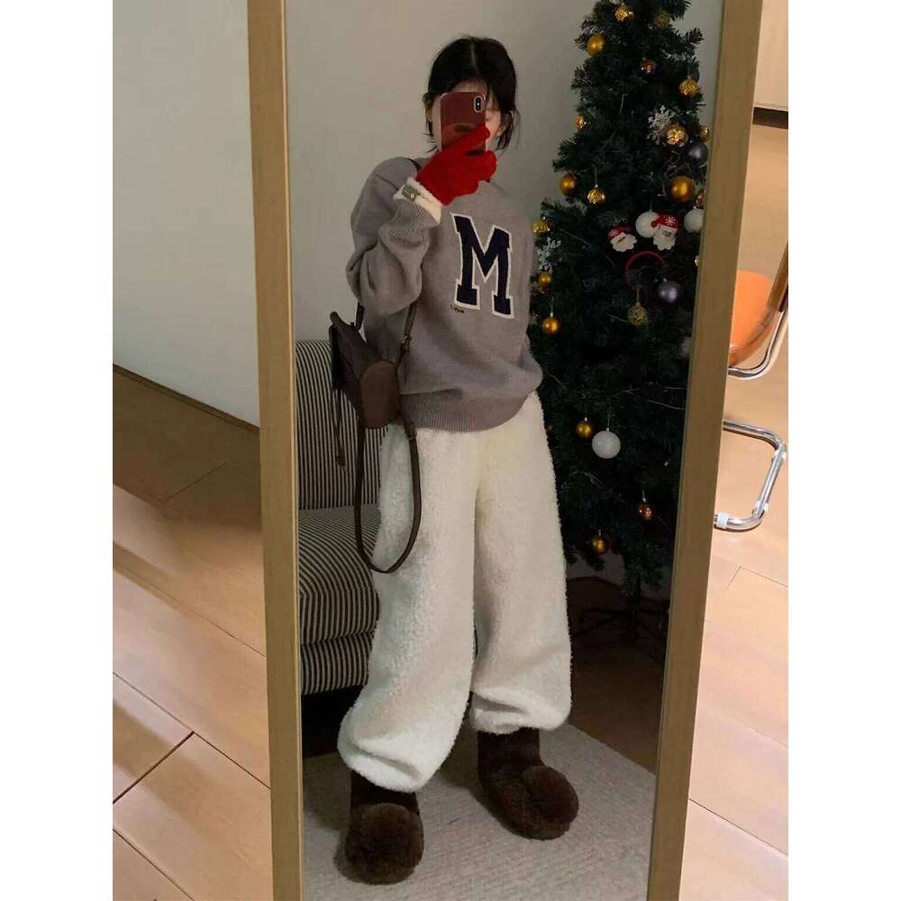 Cute Cartoon Cat Paw Fluffy House Shoes Woman Indoor Cotton Slippers Warm Faux Fur Anti-slip Female Home Street Snow Boots