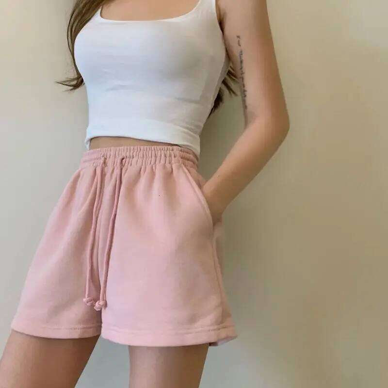 Women Shorts Solid Cozy Simple Casual Loose Hipsters Running Breathable All-match Streetwear Hot Teens Wide Leg Bottoms Summer XJ260305