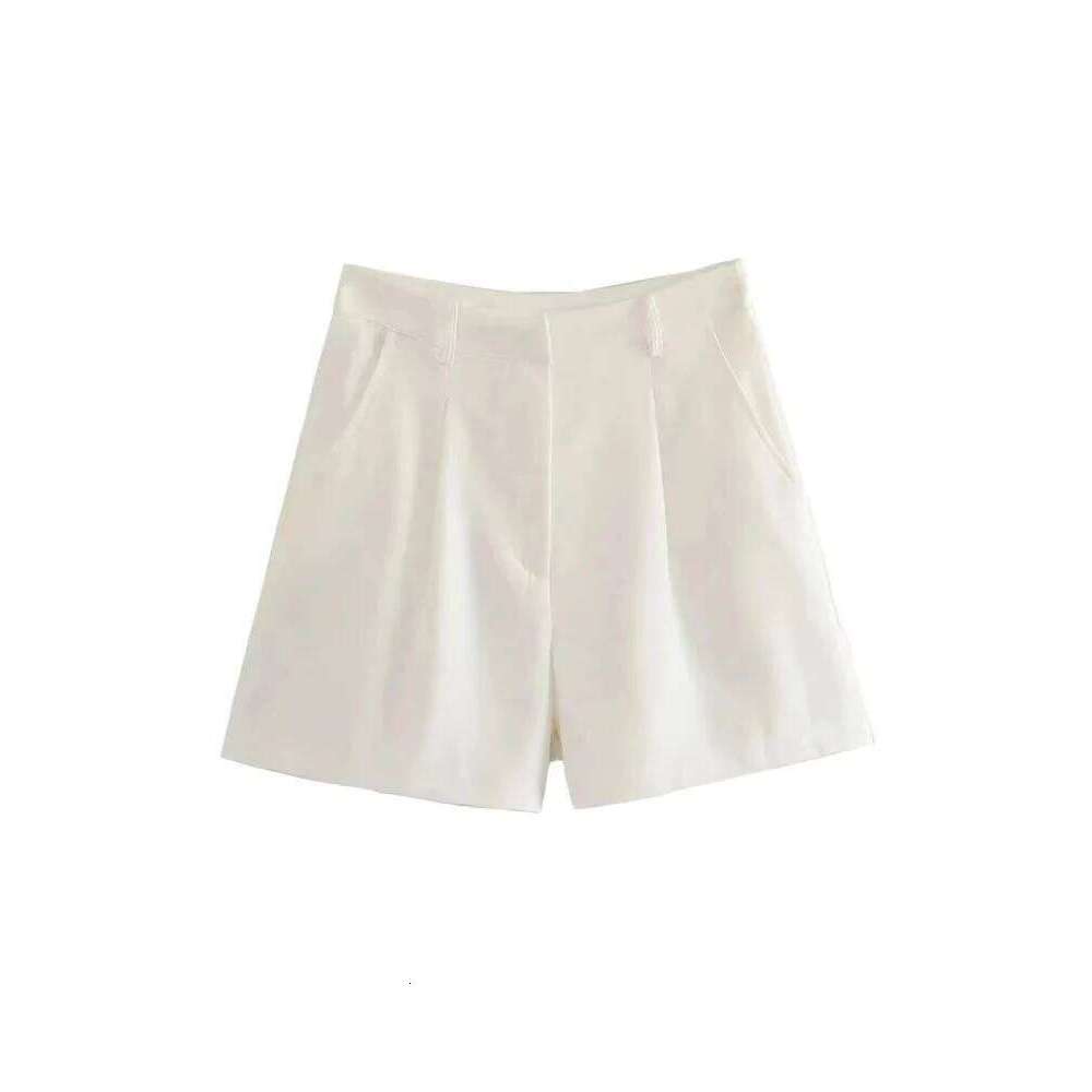 Women's Fashion Front Darted Solid Shorts with Side Pockets High Waist Short Pants for Females XJ260305