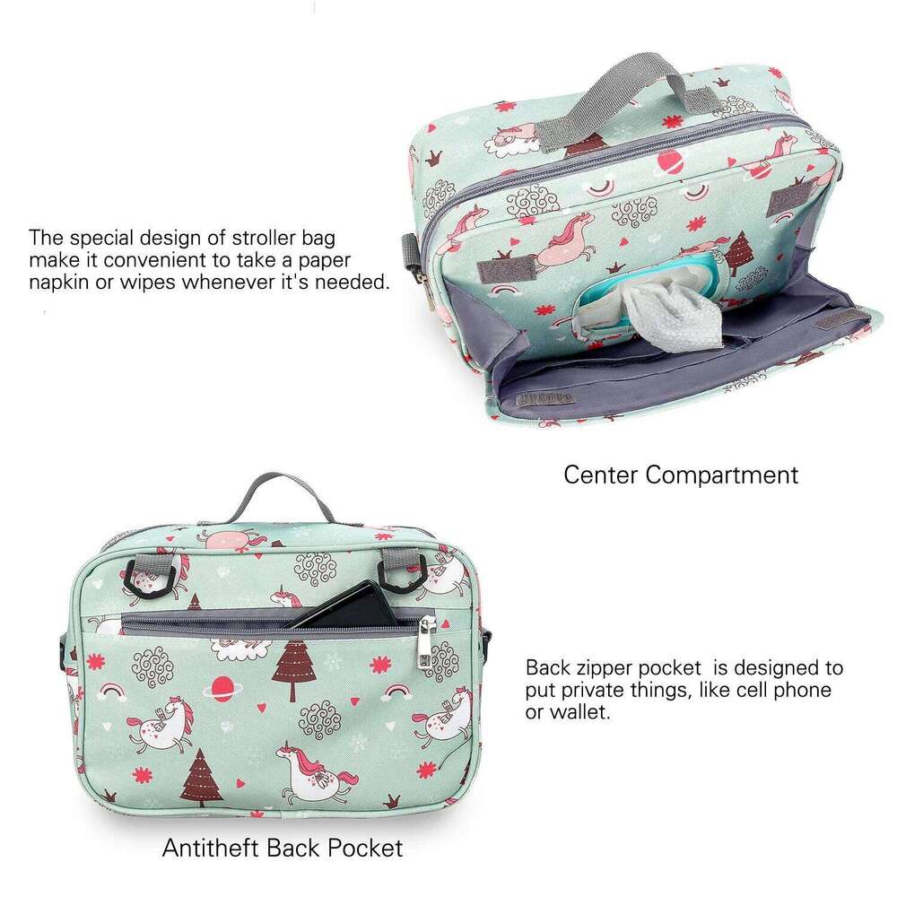 Waterproof Cart Portable Stroller Organizer Outdoor Travel Diaper Storage Bag for Baby Mom Z260304