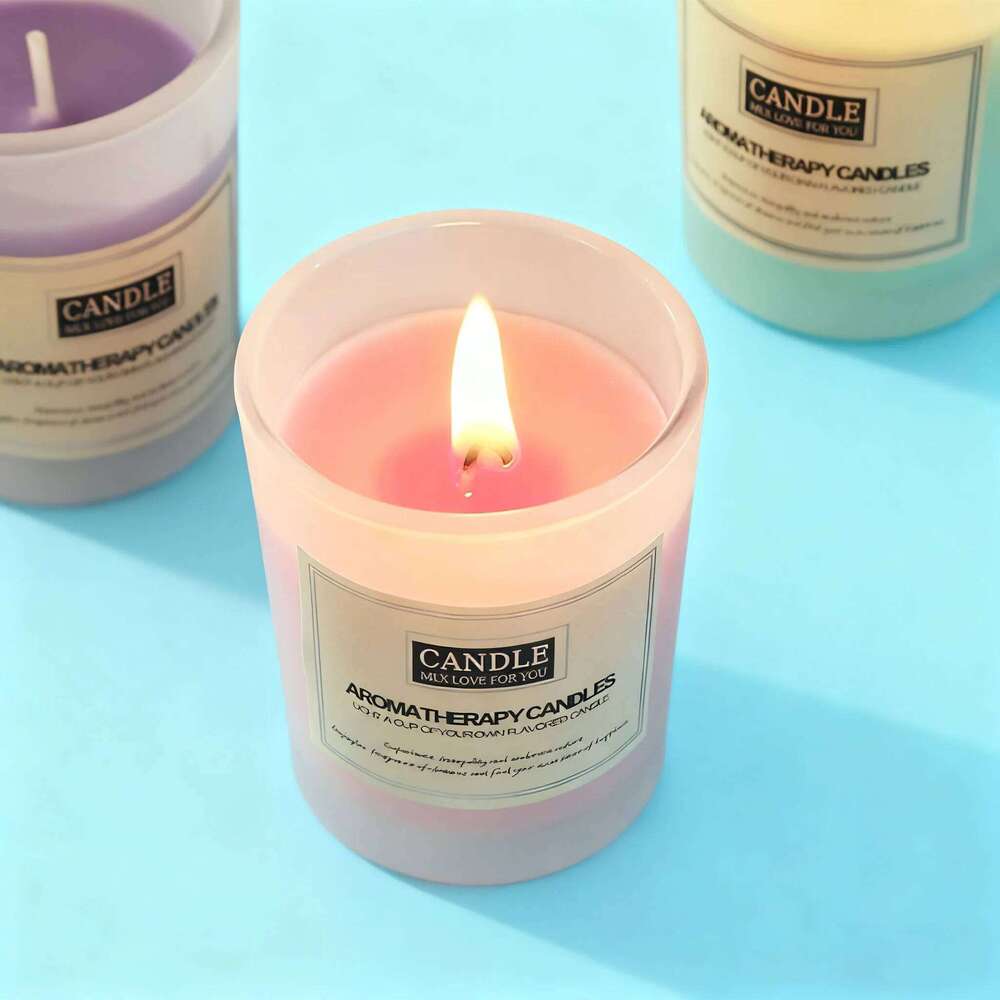 Wholesale Of Colored Frosted Cups, Candles, Household Creative Scented Souvenirs, Smokeless Candle Ornaments W260304 W260305