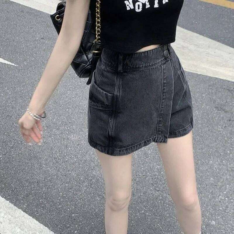 Shorts Women Vintage American Style Fashion All-match Aesthetic Retro Lady Summer Casual Streetwear High Waist Chic Denim Slim XJ260305