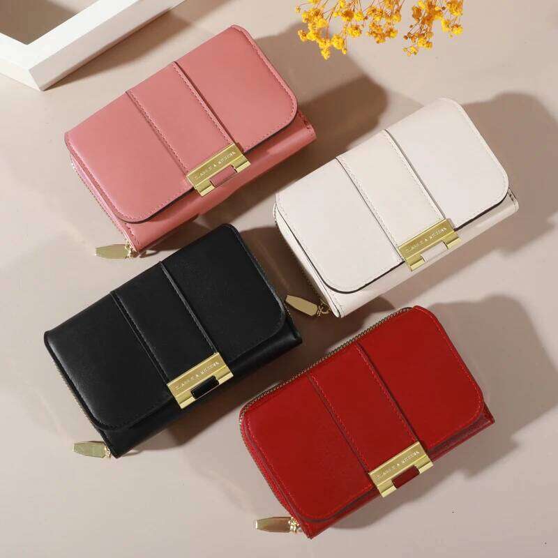 2024 New Women's Short Korean Edition Long Multi Fashionable Versatile Change Handheld Wallet Card Bag C260304