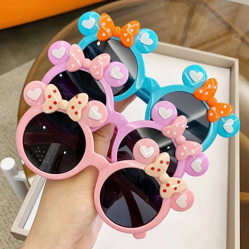 New Children Cute Cartoon UV400 Boys Girls Colors Outdoor Kids Sun Protection Sunglasses Baby Sport Shades Glasses Z260305