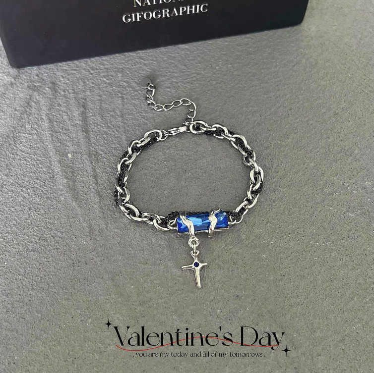 2026 Designer Luxury Bracelet Korean Fashion Men's Hip-hop Titanium Steel Cuban Chain Trend Simple Women's Couple Bracelet Trend Atmospheric