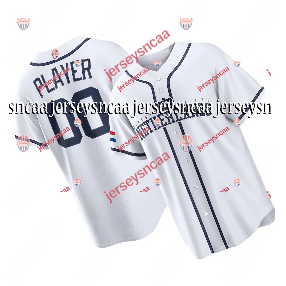 Custom Team Netherlands 2026 World Baseball Classic Jersey Ceddanne Rafaela Ozzie Albies Embroidered Any Name Any Number
