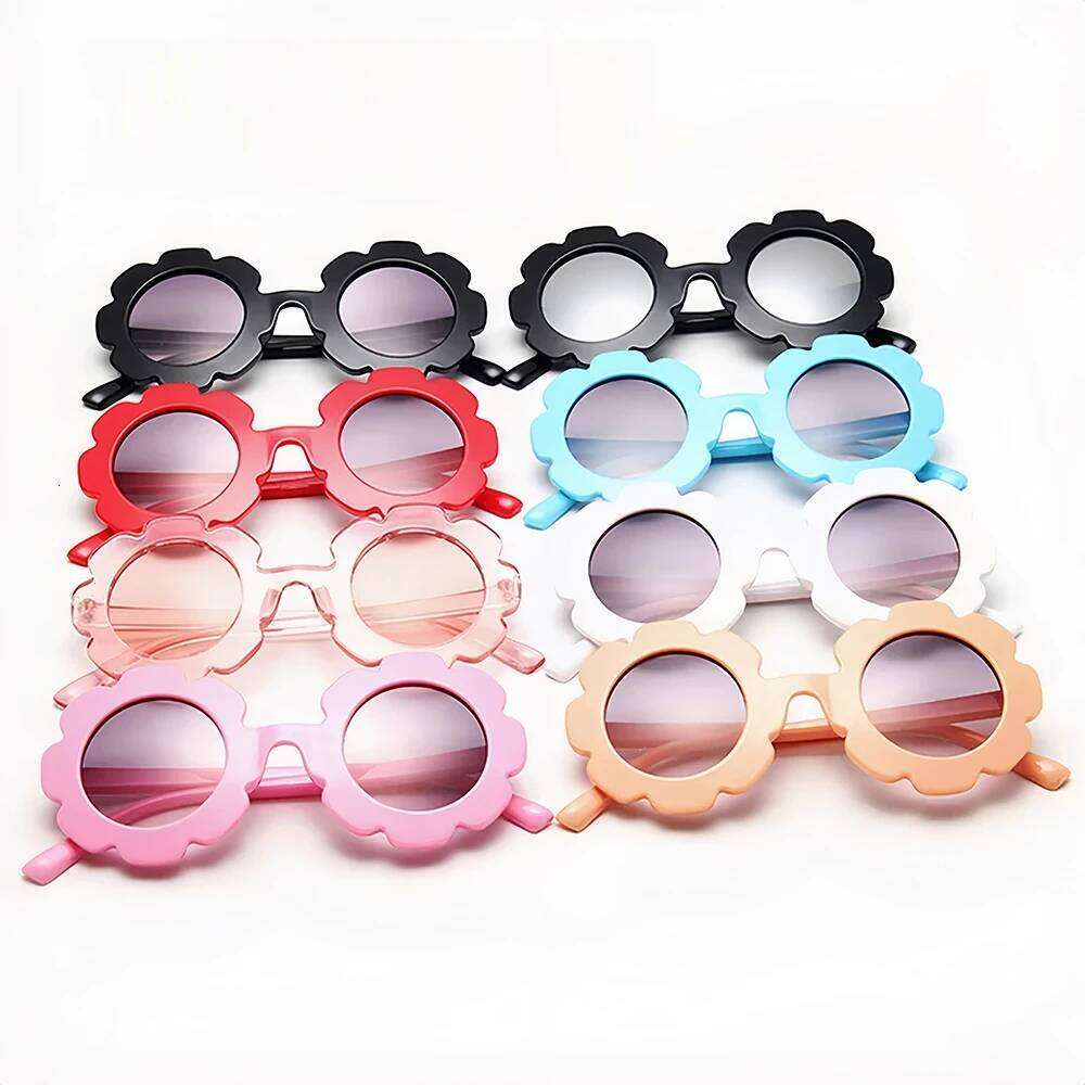 Cute Round Sunglasses for Kids - New Sunflower Design with UV400 Protection Z260305
