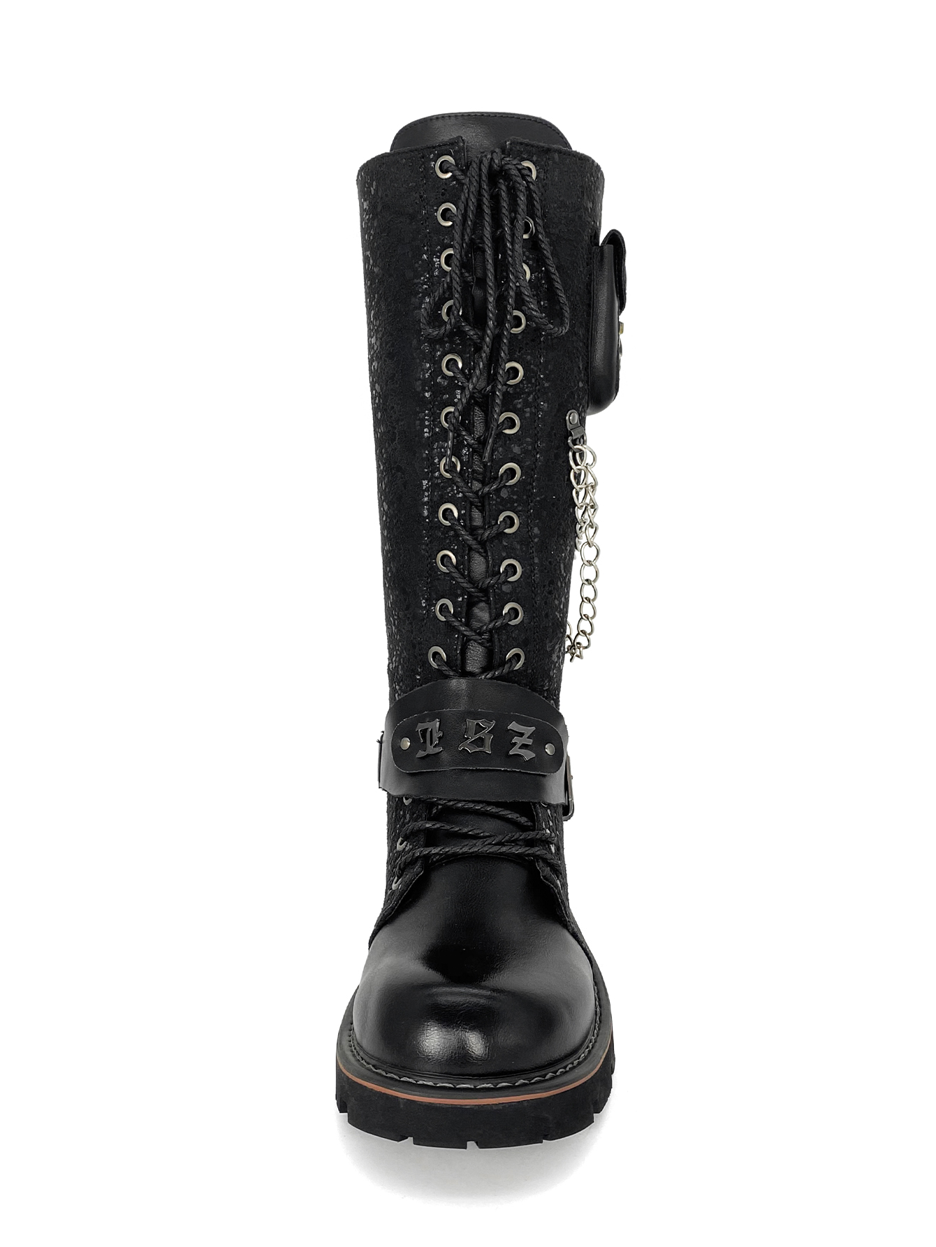 top quality Designer bottomboot Boots Trendy Womens chain Designers longs Booties Black Leather Boot Ankle Black high knee long