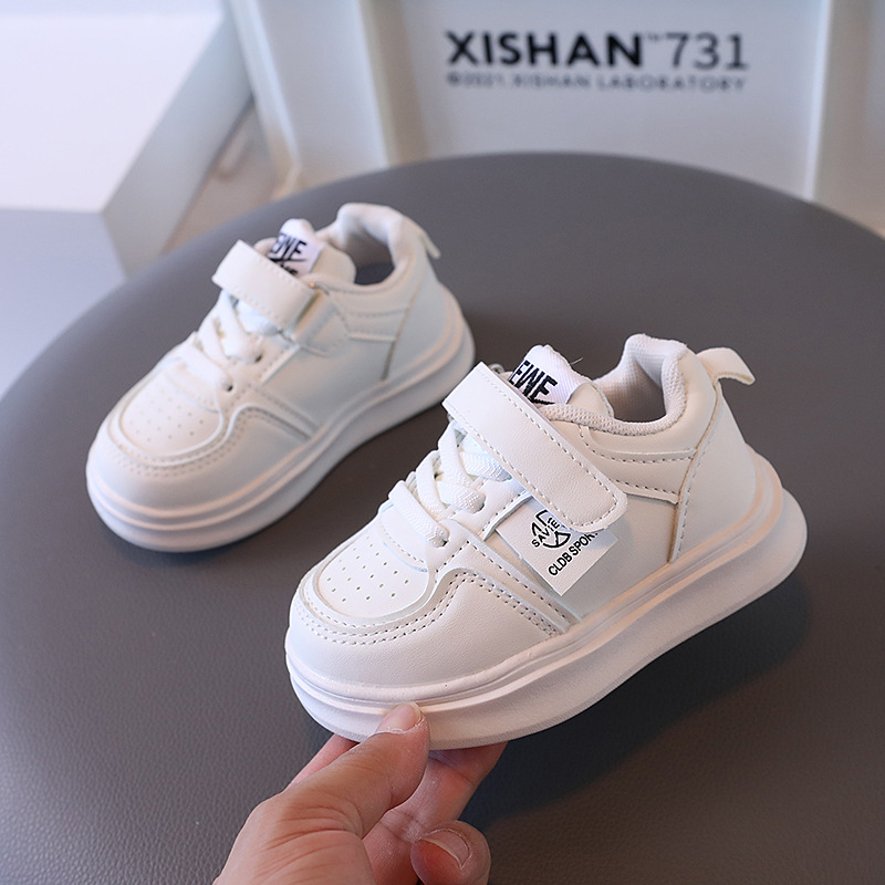 Free Shipping Kid's Shoes Kids Sports Shoes, Boys Girls Sneakers for Children Youth Casual Running Student's white shoes Size 24-31