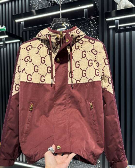 Men's High-End Patchwork Letter Print Casual Jacket, 2025 New Spring And Autumn Trendy Brand Thin Light Luxury Hooded Jacket