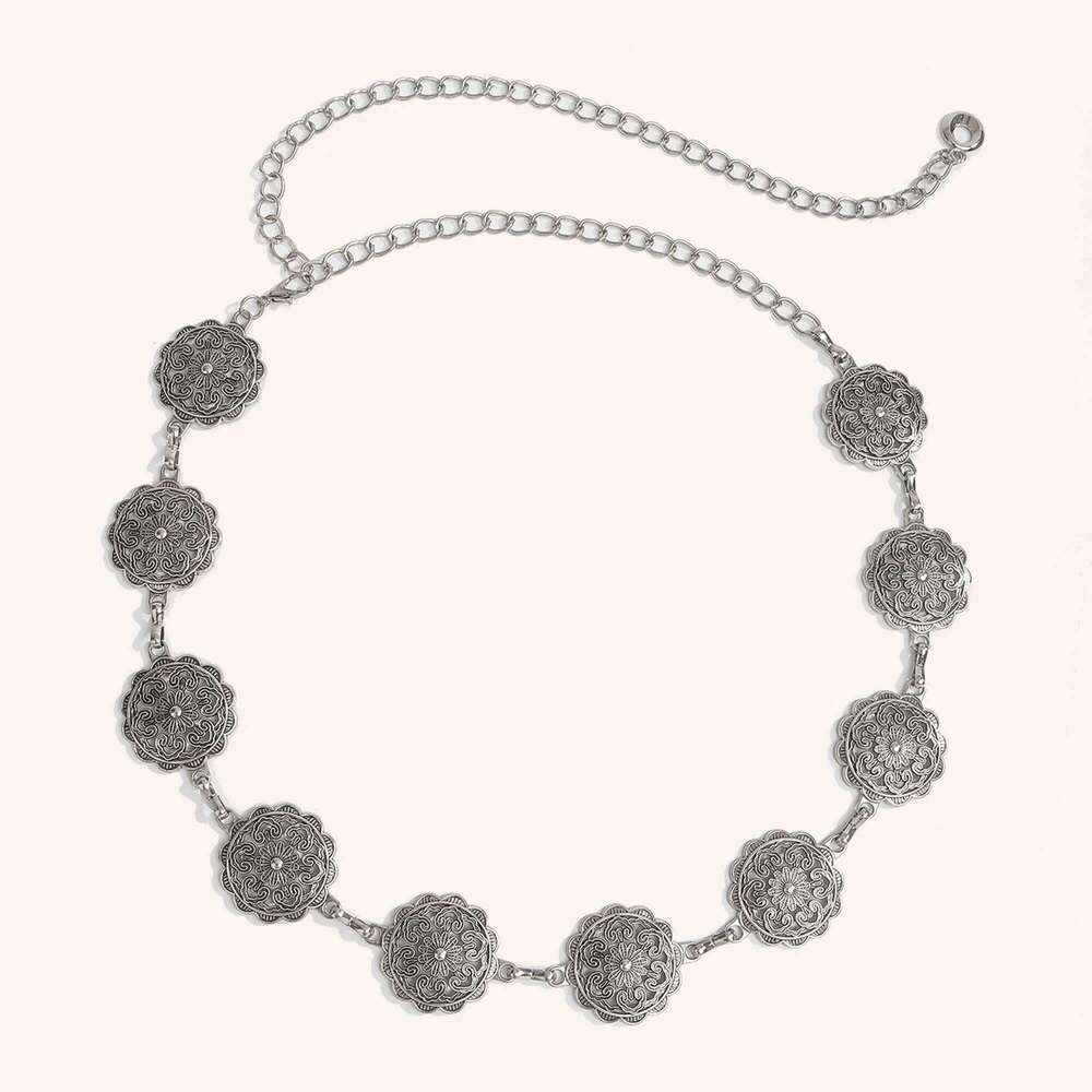 1 Piece Vintage Versatile Metal Waist Chain Fashion Accessory for Dresses And Jeans S260304