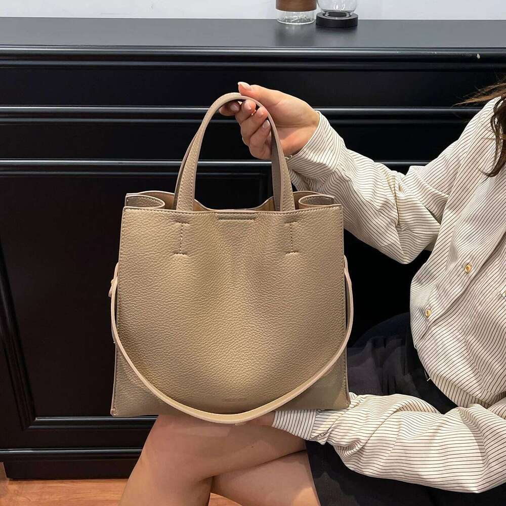 TAURUSCIAGA Fashion Women Handbag Large Capacity Pu Leather Lychee Grain Ladies Shoulder Bags Brand Design Commuting Female Big Totes Bolsas Noble Tem
