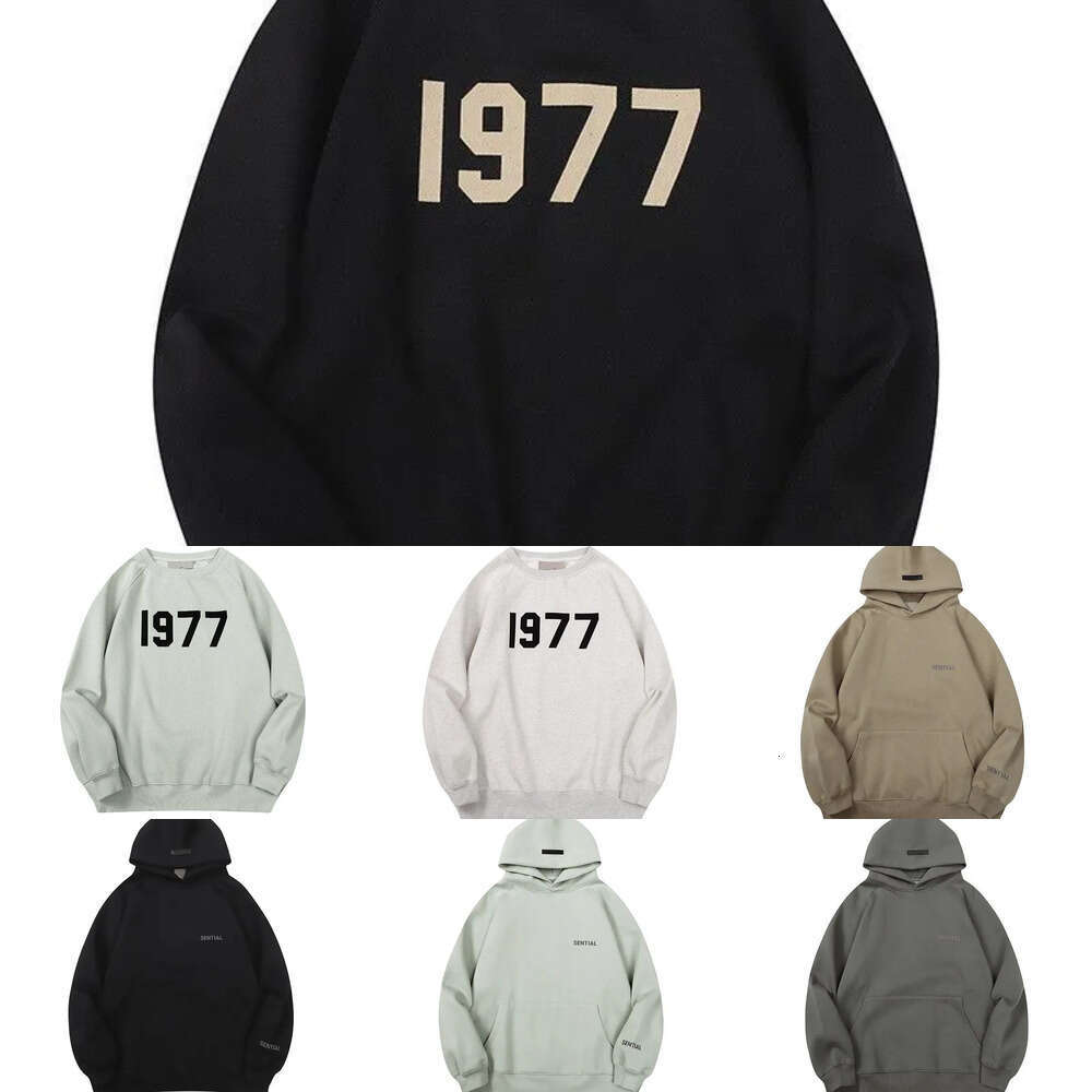 Mens Hoodies Pullover Sweatshirts Designer Women Reflective Letter Hoody Fashion Loose ESS Streetwear Clothing High Street Tracksuit Suit Blacks to XL