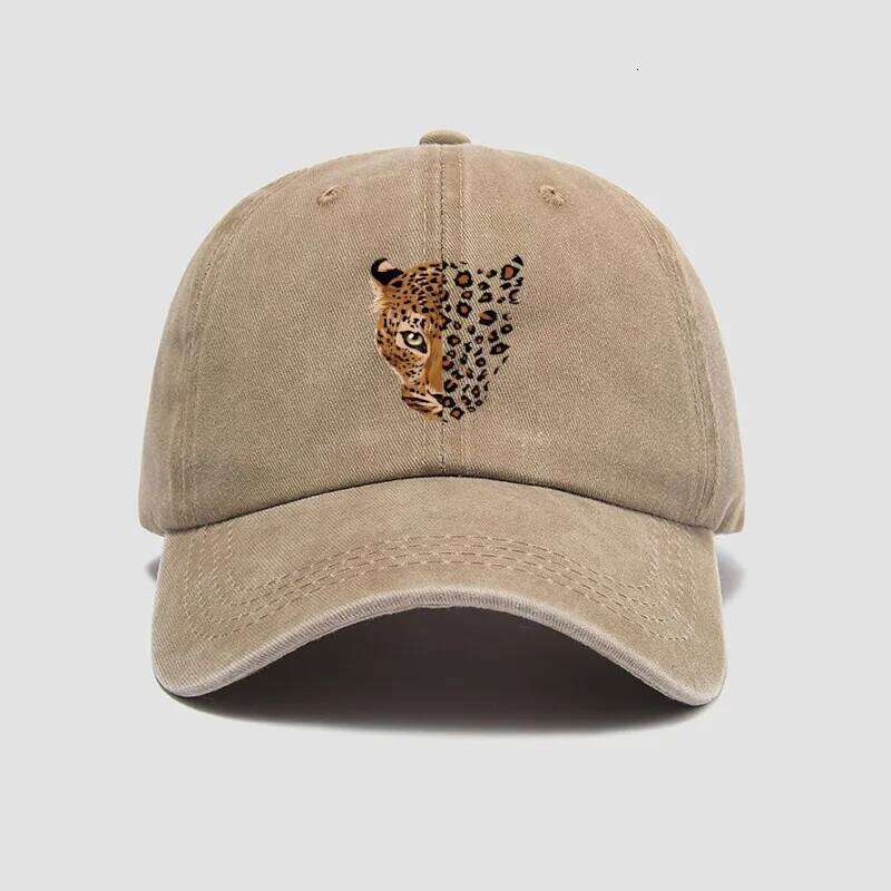 Fashionable baseball cap - Adjustable leopard print design, perfect for casual outings and sports activities Y260304