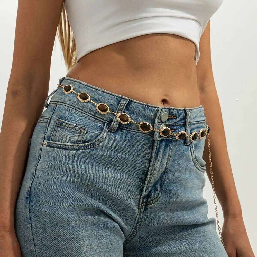 Salircon Vintage Punk Irregular Geometry Metal Waist Women 2026 New Trend Belly Belt Chain Dress Jean Waistband Jewelry S260304
