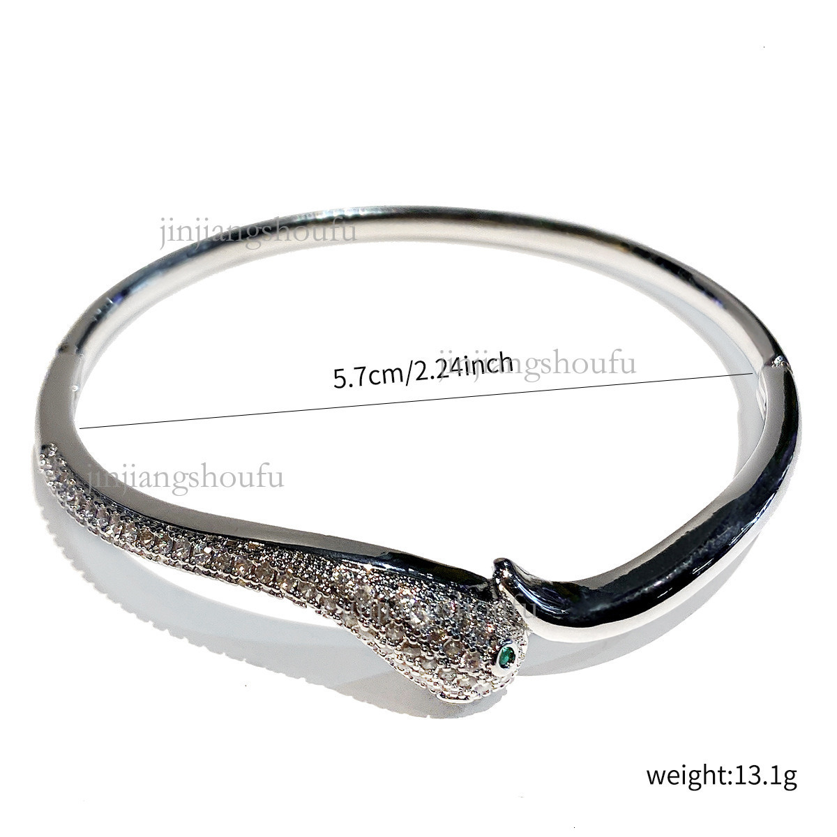 2026 Designer Bracelet Luxury Trendy Genuine Gold Plated Zircon Serpentine Women's Bracelet European And American Exaggerated Personalized Fashio