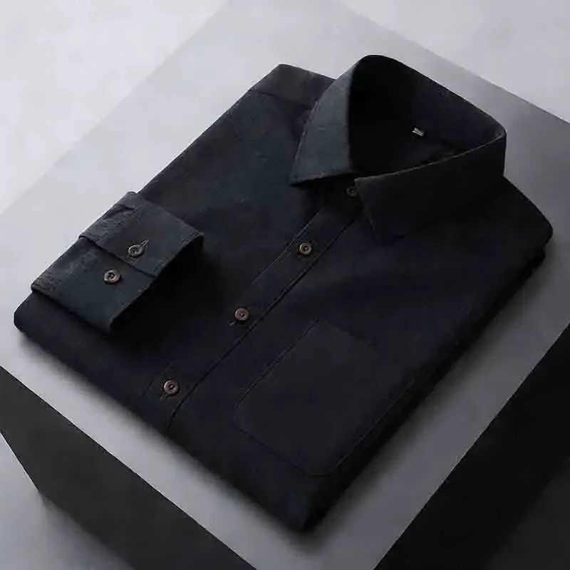 Mens Striped Long Sleeve Shirt Casual Business Style Comfortable Button Down Dress Shirt For Daily Work Party M260305