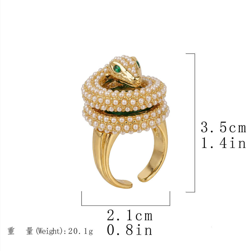 Vintage Snake-Shaped Earrings Necklace And Ring Set Exquisite Niche Fashion Accessories Light Luxury Palace-Style Jewelry High-Quality