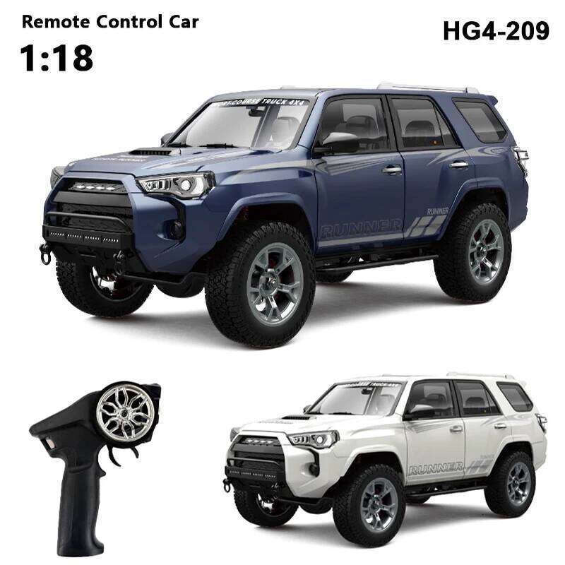 1/18 RC Car 2.4G Remote Control Crawler 4WD Off-Road Climbing Alloy Simulation Model with LED Lights Vehicle Toys HG4-209 Z260304