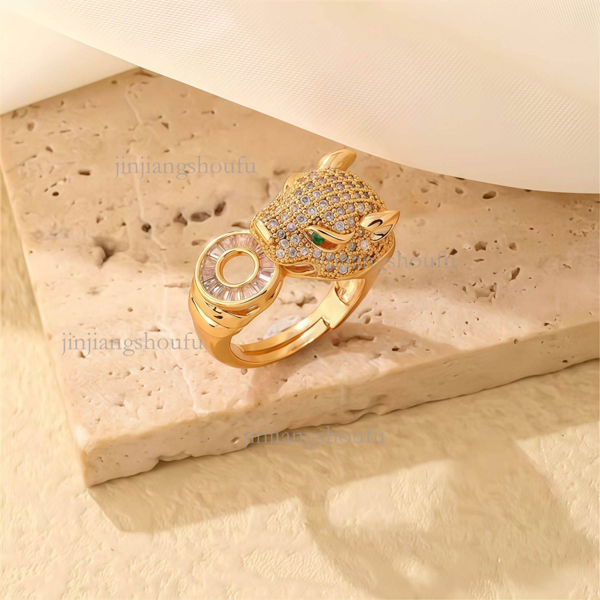 2026 Designer Micro Inlaid Zirconia Ring Platinum Bracelet Classic Fashion Luxury Brand Panther Jewelry Cross Border European And American Trendy Wome