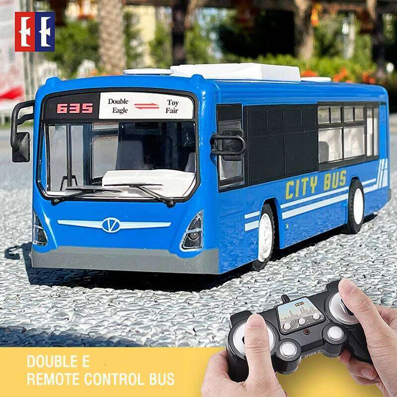 Double E 6Ch Rc for Boys Remote Control Bus Open Door with Sound Light Children Gifts 2.4G Electric Toys Car Model Z260304